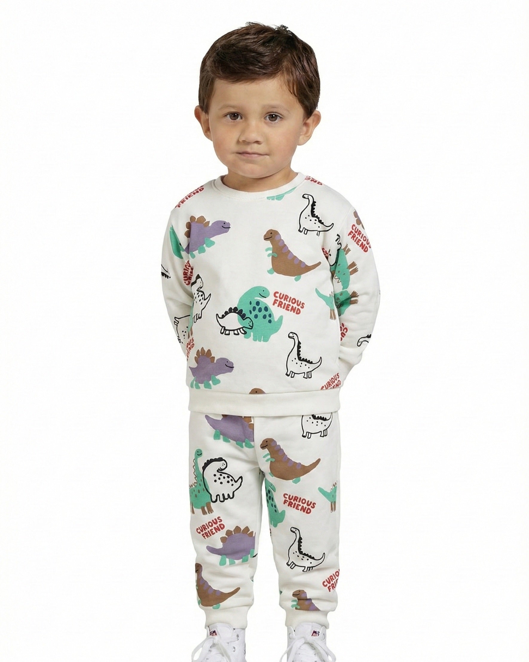 FULL PRINTED HEAVY COTTON SWEATSHIRT AND JOGGER SET