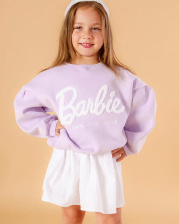 (2-PIECES-Set)Barbie Cotton sweatshirt +skirt