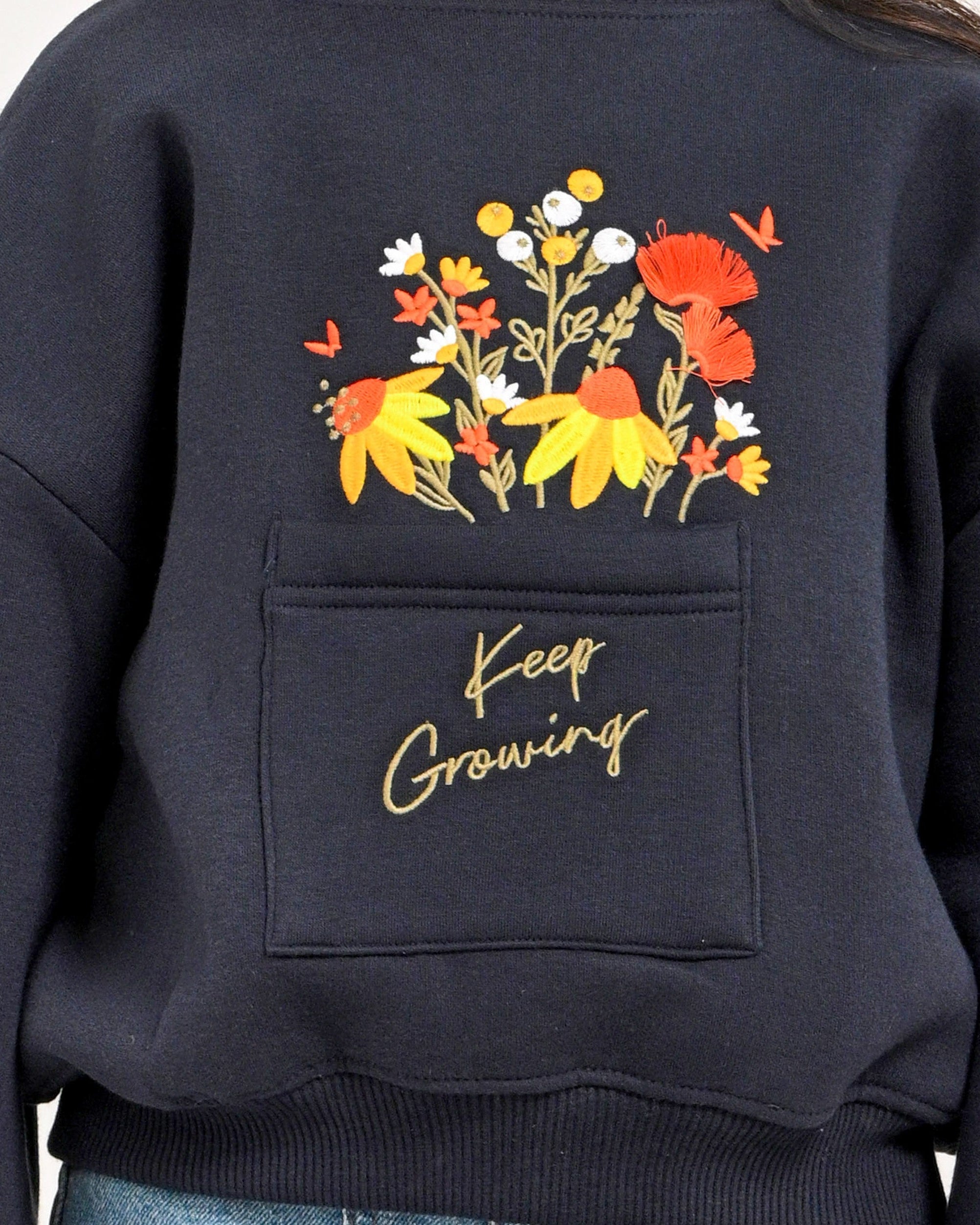 FLOWERS COTTON SWEATSHIRT