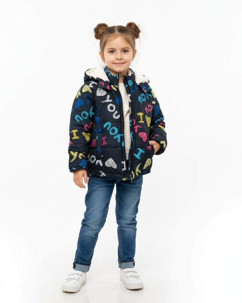 Full Printed PUFFER JACKET( LOVE YOU )