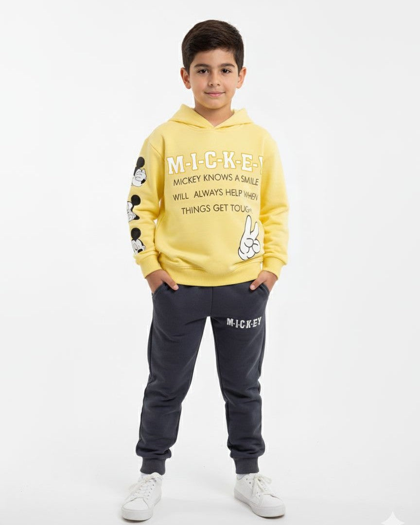 MICKEY HEAVY COTTON SWEATSHIRT AND JOGGER SET