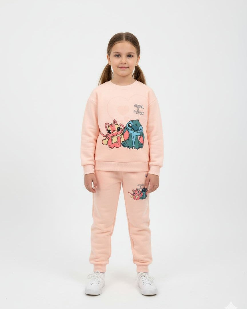 STITCH LOVER HEAVY COTTON SWEATSHIRT AND JOGGER SET