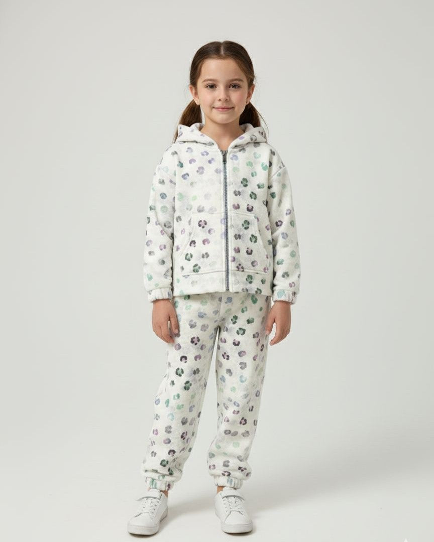 (Set)Cotton Tie-Dye sweatshirt with zipper & Jogger