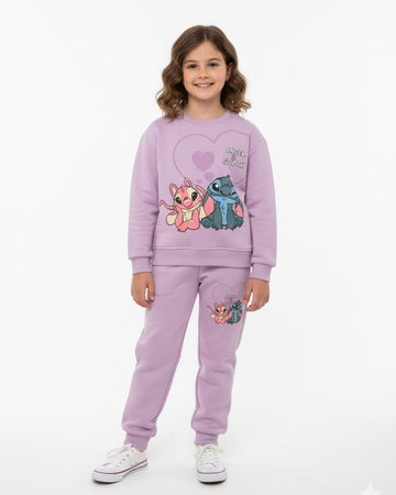STITCH LOVER HEAVY COTTON SWEATSHIRT AND JOGGER SET