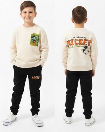 ( 2 PIECE -SET ) MICKEY HEAVY COTTON SWEATSHIRT AND JOGGER SET .