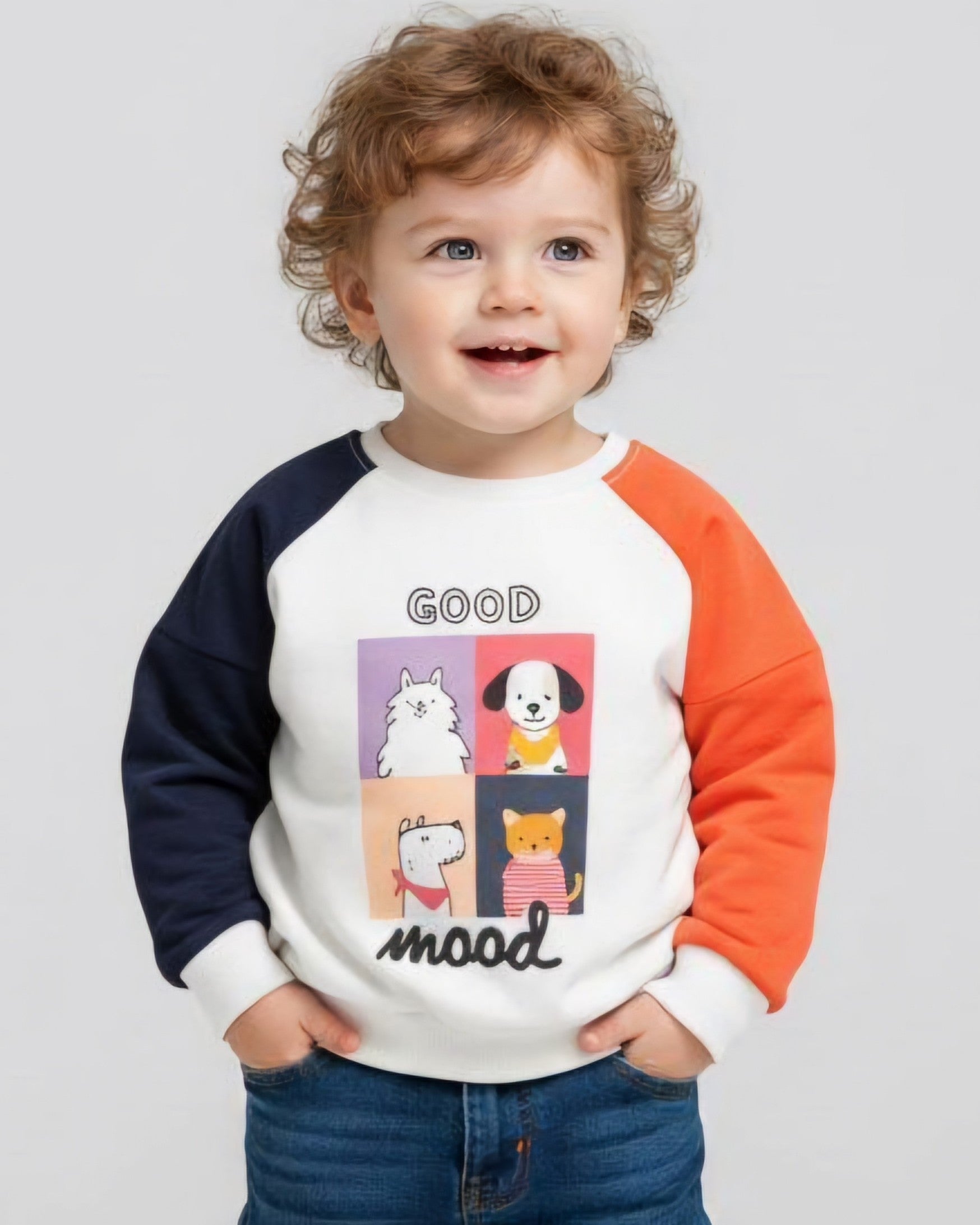 MATCHING COLOURS COTTON SWEATSHIRT