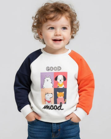 MATCHING COLOURS COTTON SWEATSHIRT