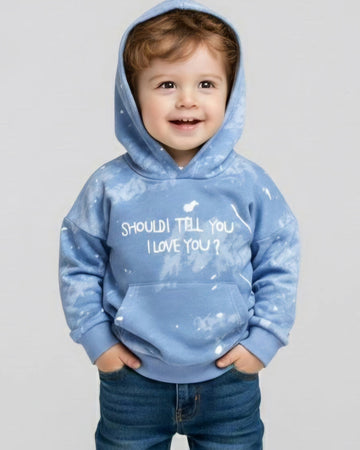 Full printed cotton sweatshirt with hood