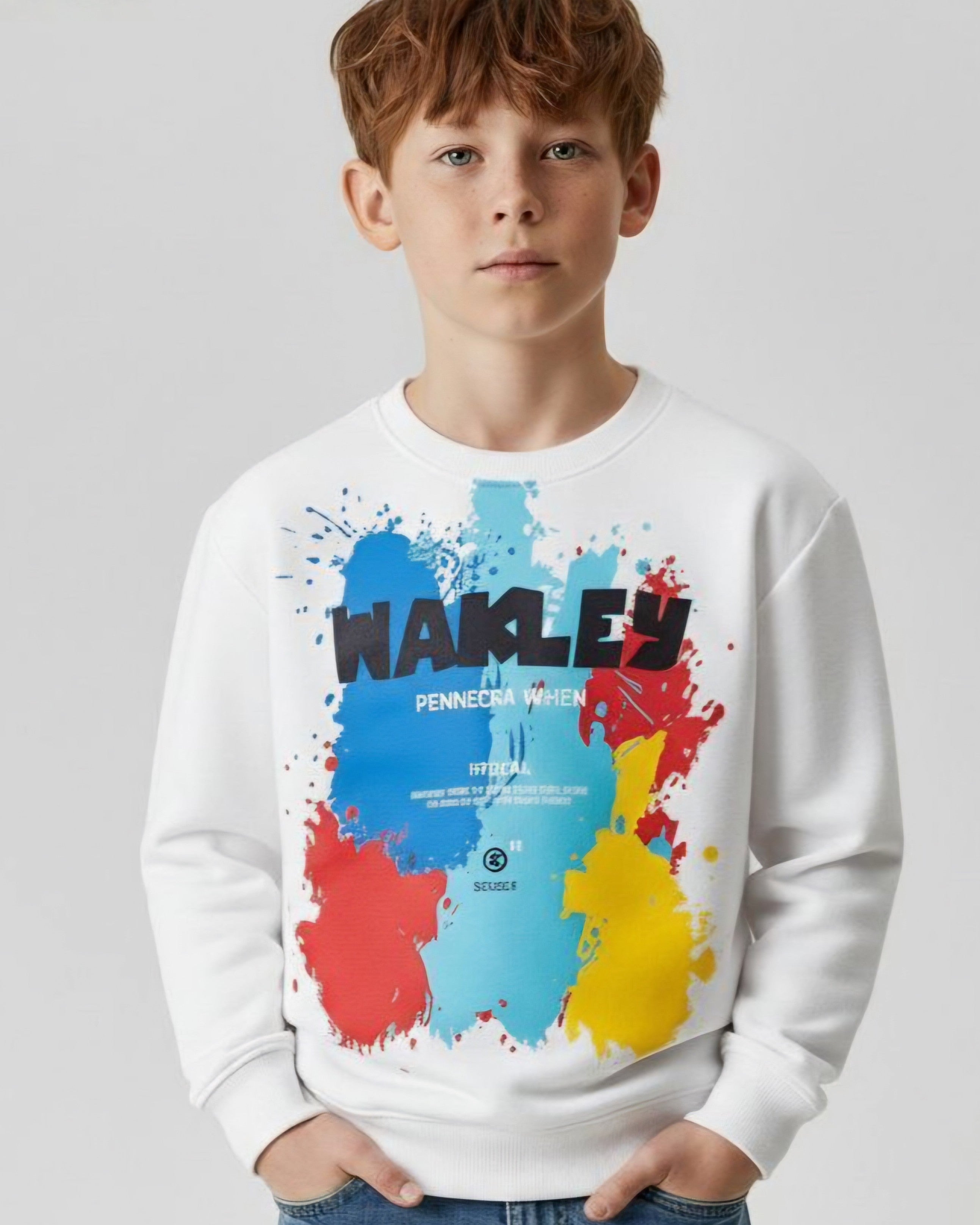 HEAVY COLOUR PRINTED COTTON SWEATSHIRT