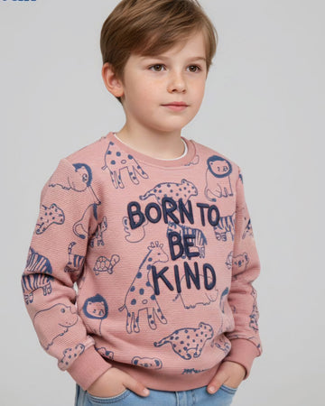 Full printed cotton sweatshirt