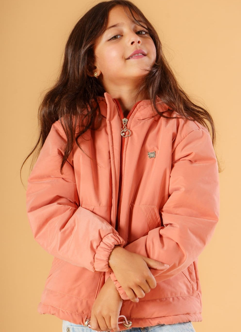 GIRL PUFFER JACKET WITH HOOD