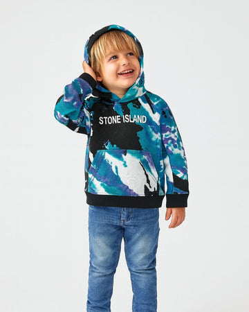 Tie-Dye cotton sweatshirt with hood